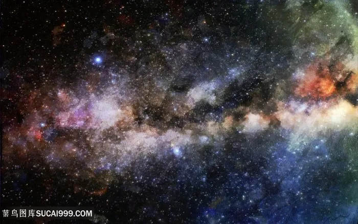绚丽星空景色高清图片