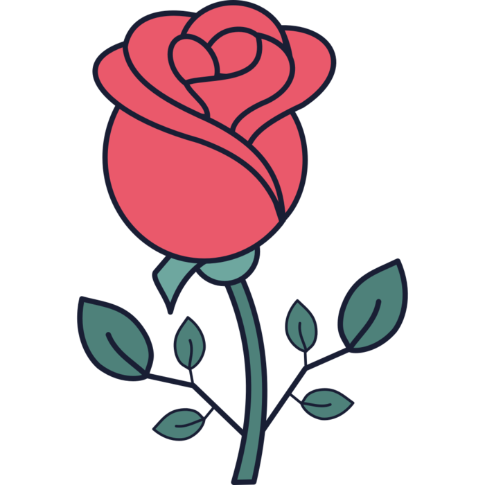 玫瑰花简笔画
