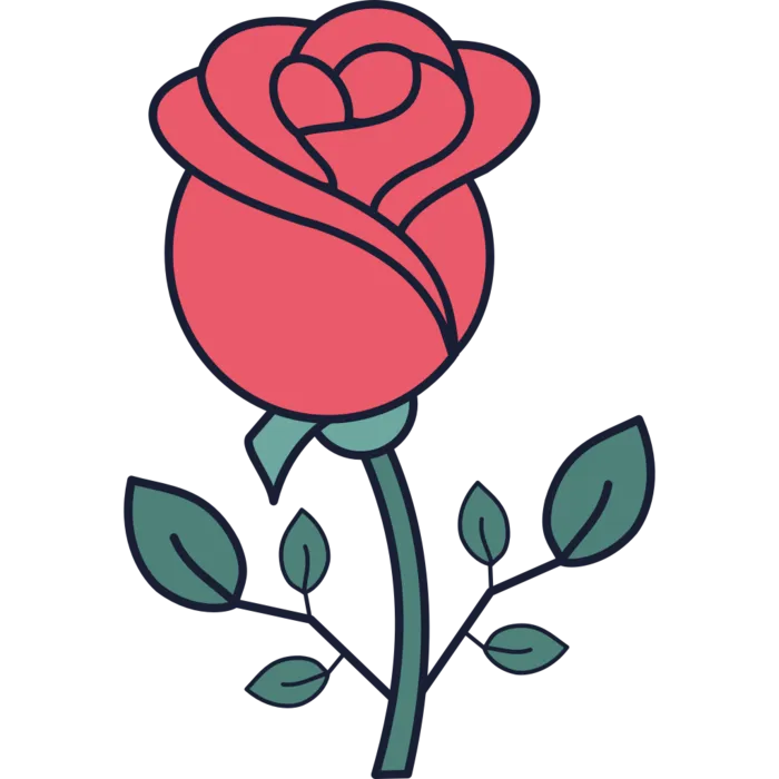 玫瑰花简笔画