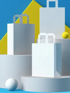 VI样机手提袋贴图包装logo样机