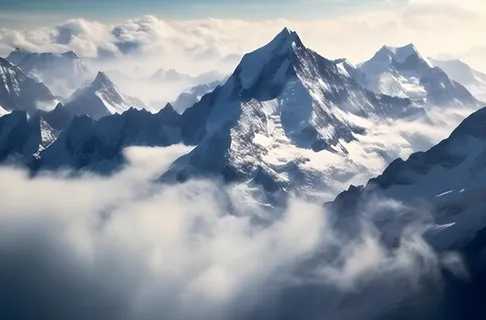 雪山风景摄影背景
