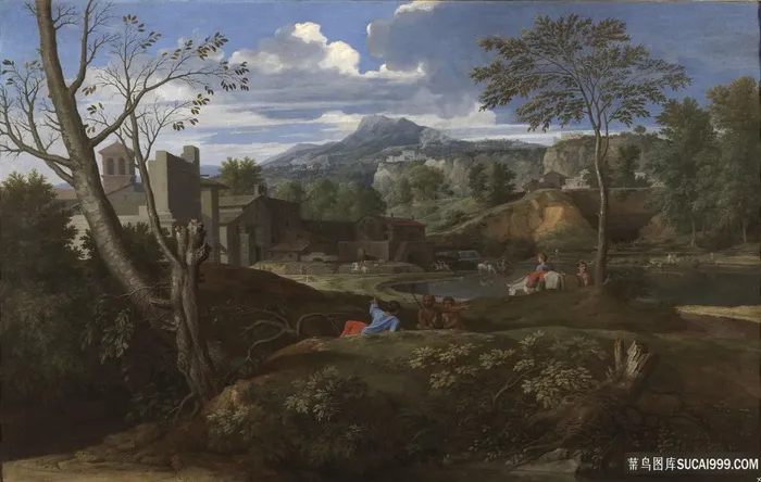 珀森，尼古拉斯-派萨和大楼风景画