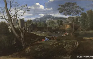 珀森，尼古拉斯-派萨和大楼风景画