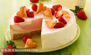 精美草莓蛋糕图片