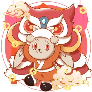 手绘2023兔年新年卡通兔子形象IP插画元素PSD设计素材png图案