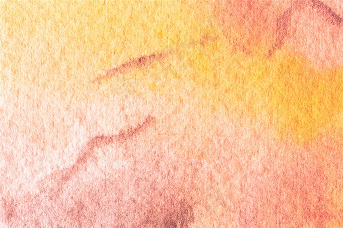 粉红和黄色可爱暖色调纸纹水彩背景图片