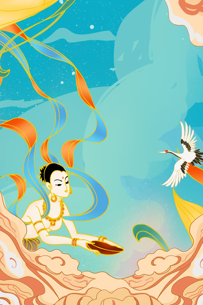 中式古典国潮来袭海报展板宣传背景图PSD设计PS模板素材