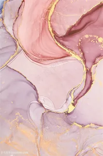 高清竖版渐变唯美花朵金粉水彩晕染画芯背景图片