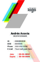 彩色工作证名片