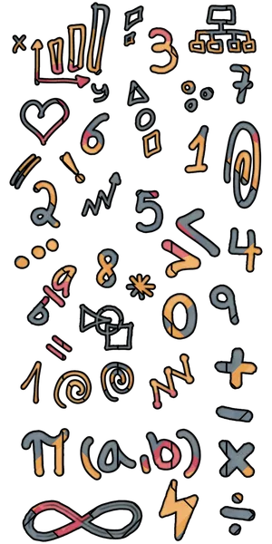 手机壁纸 背景 图案 数学符号 数字