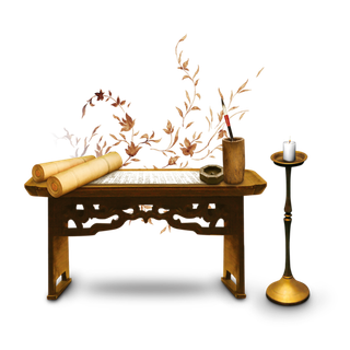 书桌古代古典文艺少儿兴趣班