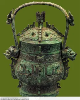 中华传统工艺品-长满铜锈的酒器罍