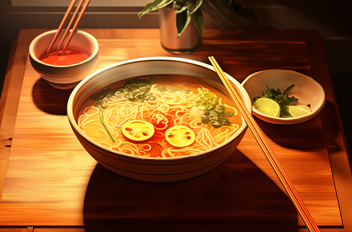美味的面条美食插画图(4080x2688)