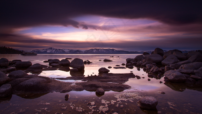 夕阳湖 夕阳 湖 唯美湖 