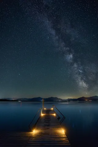 黑色星空摄影素材