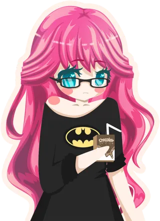 戴眼镜时尚女孩素材红发