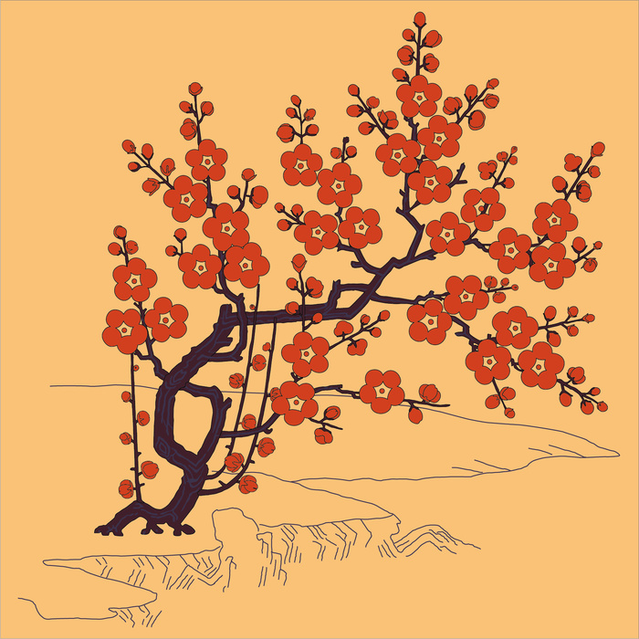 中国山水画水墨图案素材48