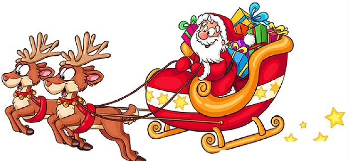 圣诞节松树礼物老人背景墙