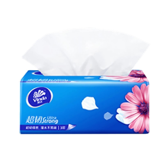 维达 超韧抽取式面巾纸抽纸纸巾130抽／包超市商品白底图免抠实物摄影png格式图片透明底