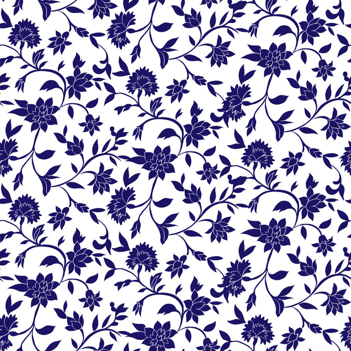 花卉唯美手绘花朵面料纹理手机壳布料面料印花服装矢量图案素材