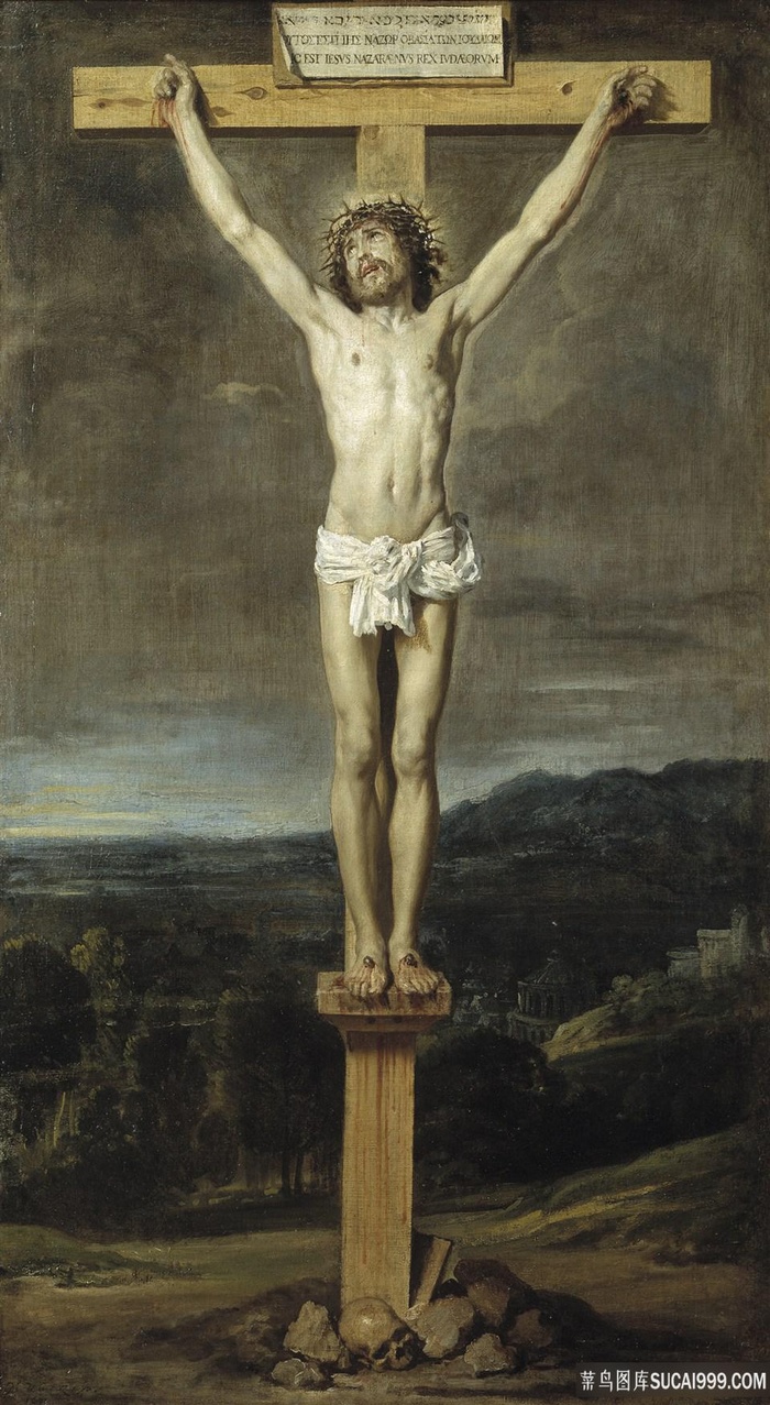 耶稣十字架油画