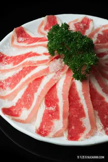 高清美食摄影*羊肉火锅配菜荤菜图片