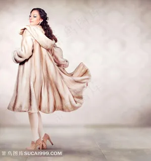 貂皮大衣美女图片