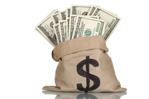 装在袋子里的美元高清图片钱的图片