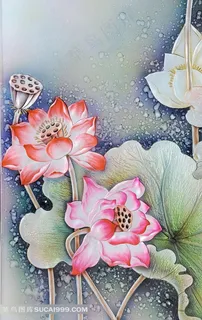 3D立体荷花背景 3D立体荷花背景