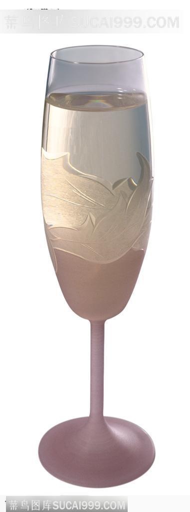 饮料特写-漂亮高脚杯中的香槟