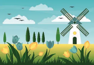 欢迎春天到花开风景