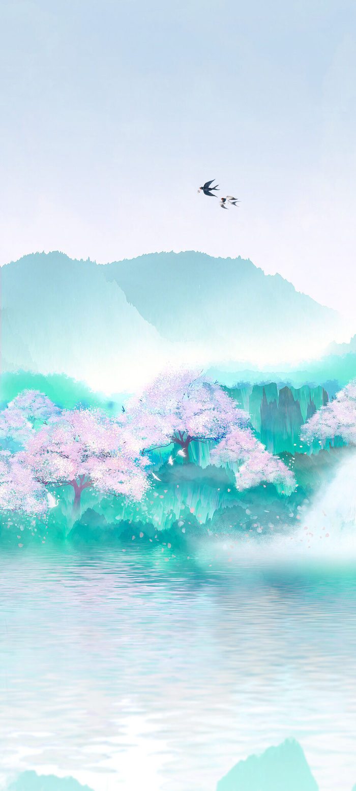 二十四24节气春分海报设计地产企业推广宣传插画节日psd素材模版