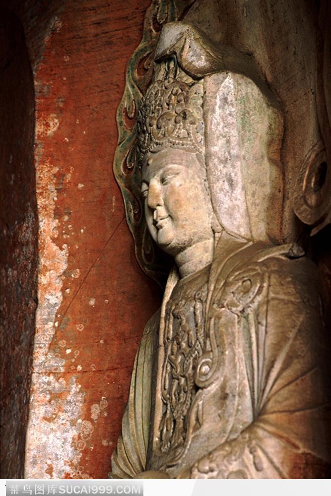 大足石刻- 精美的女石像