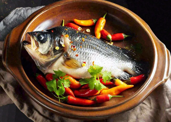 麻辣剁椒鱼头中国美食辣椒(1296x928)