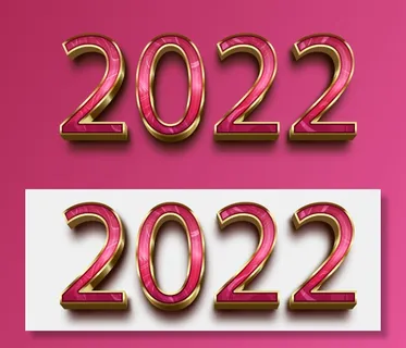 设计2022数字装饰新年