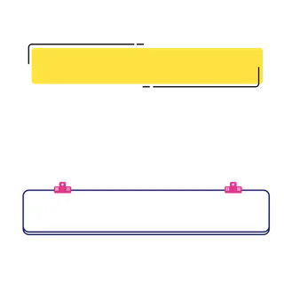 标题框分类边框主题框架几何长方形白色黄色便签