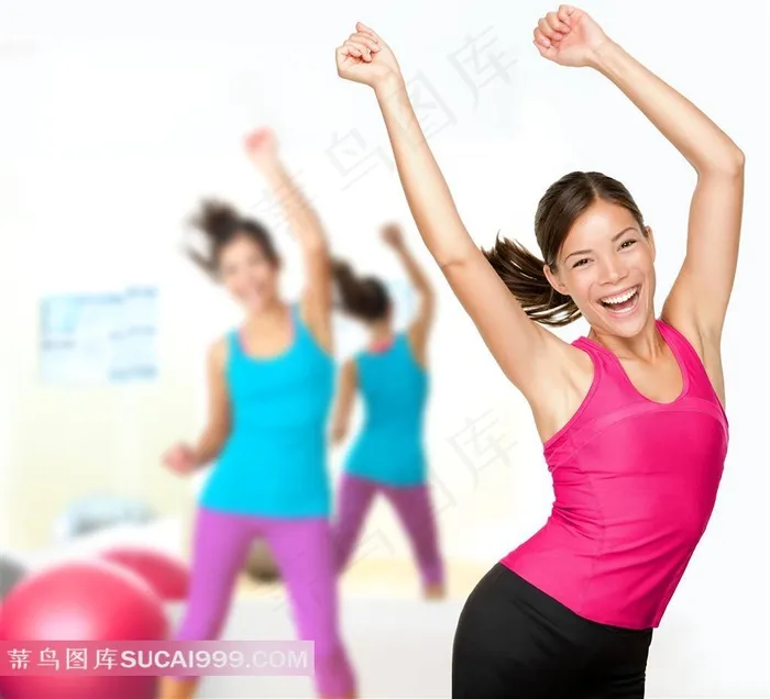 在健身房锻炼的美性摄影高清图片健身图片