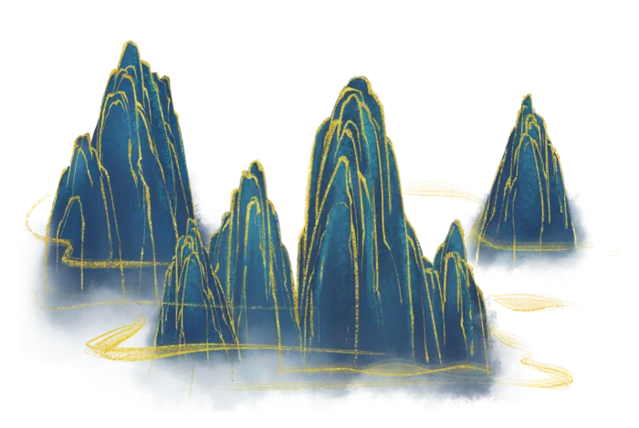 中国风山水祥云PNG免扣素材