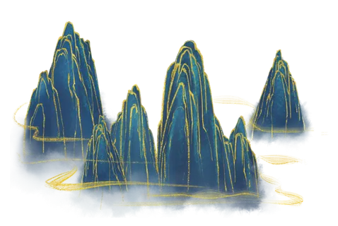 中国风山水祥云PNG免扣素材