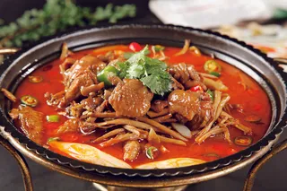 干锅美食焖锅湘菜麻辣香辣纸锅干锅茶树菇柴鸡