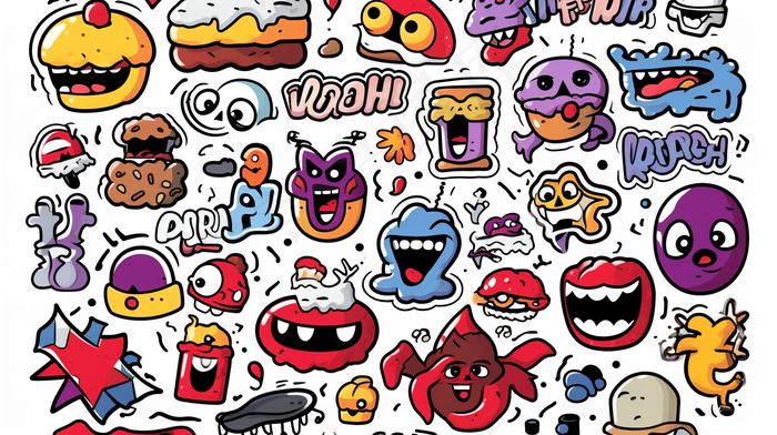 卡通插画表情搞怪素材(4368x2448)