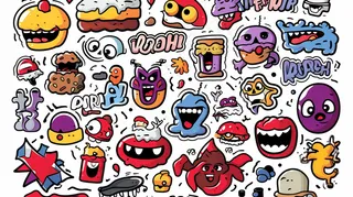 卡通插画表情搞怪素材