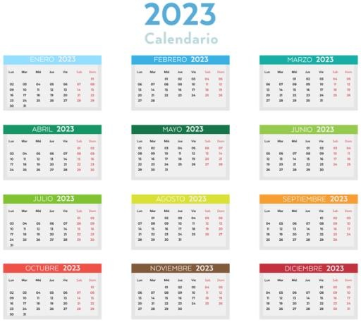2023 年日历 PNG免抠(600x536)