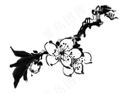 清净水墨梅花