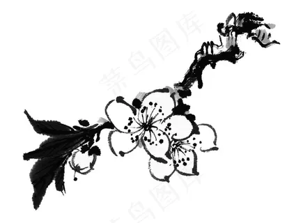 清净水墨梅花