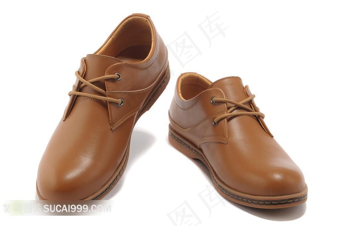 高清棕色男式皮鞋图片