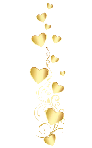 素材金色爱心
