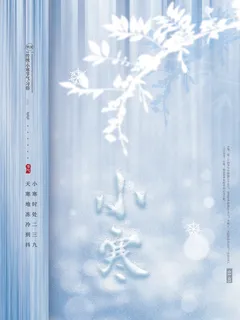 中国传统冬天小寒祝福24二十四节气节日宣传活动海报