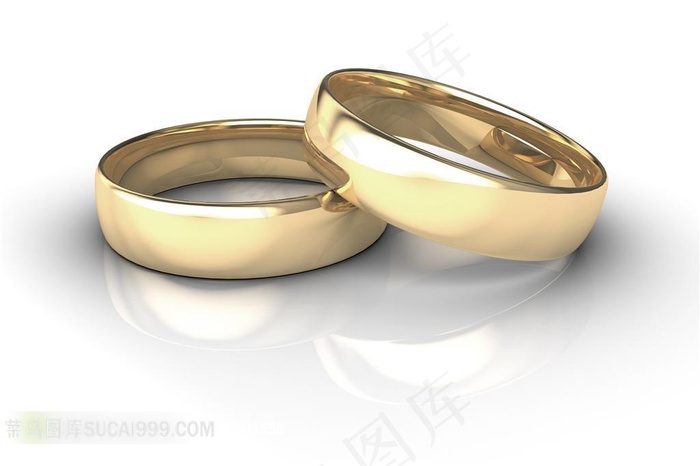 婚庆素材情侣黄金对戒高清图