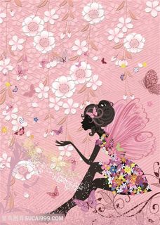 唯美花仙子艺术插画